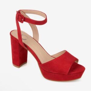 Journee Collection NAIRRI STRAPPY HEELS IN FAUX LEATHER